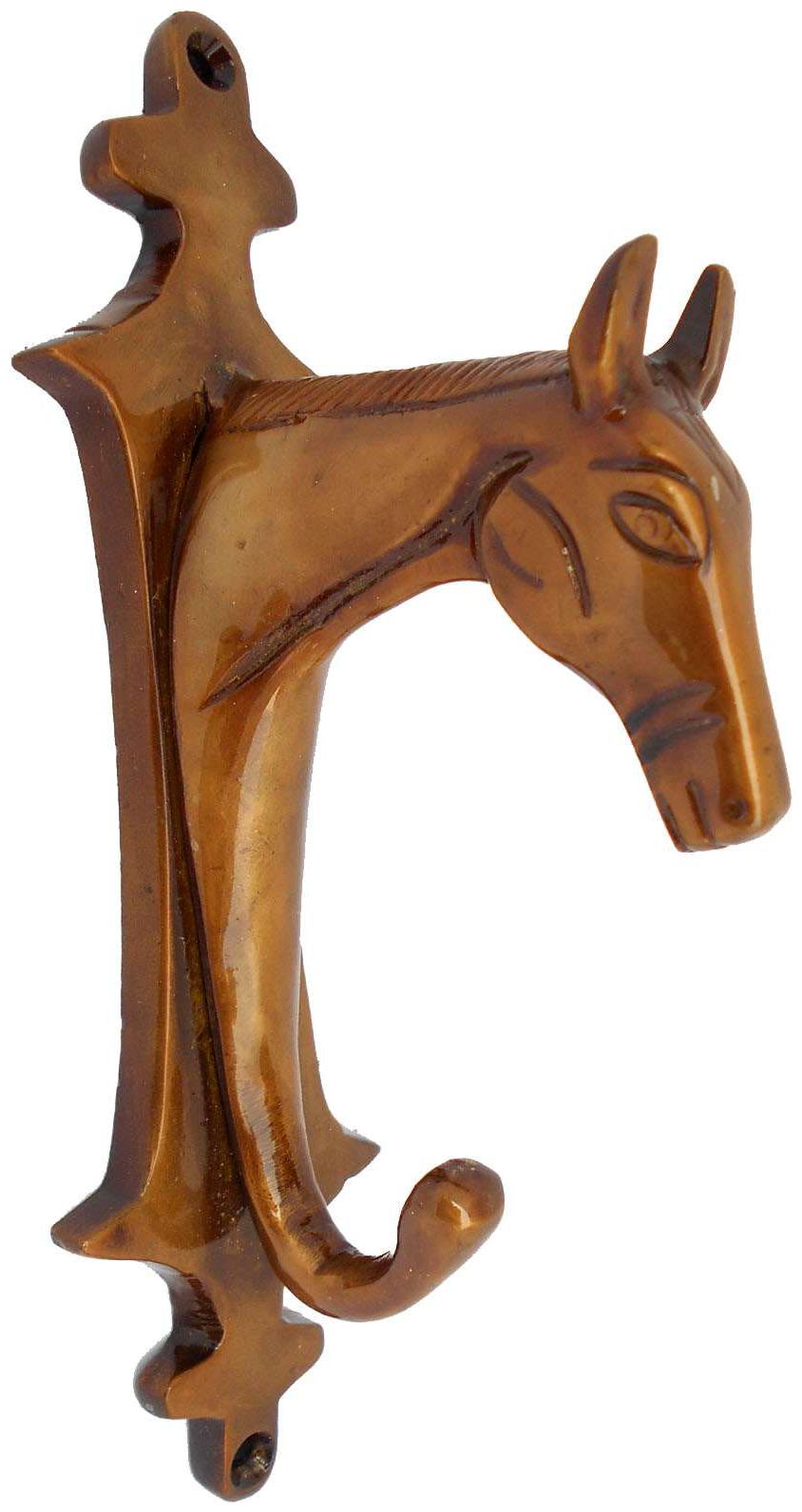 

Susajjit Antique Brass Horse Face Hook and Key Hanger Coat and Fish Hook