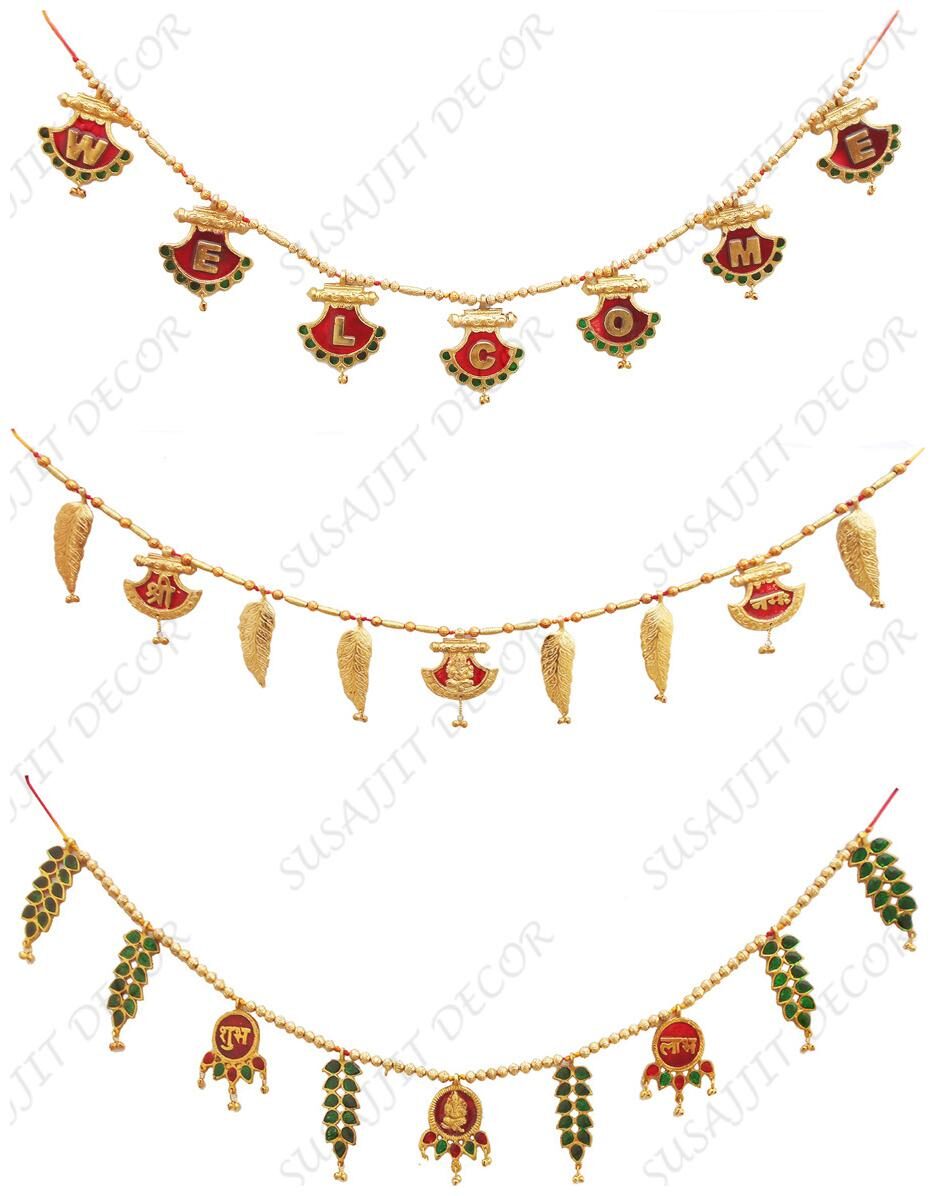 

Susajjit Decor Toran Decorative Bandhanwar Metal Door Decorative Item for Festive Decoration