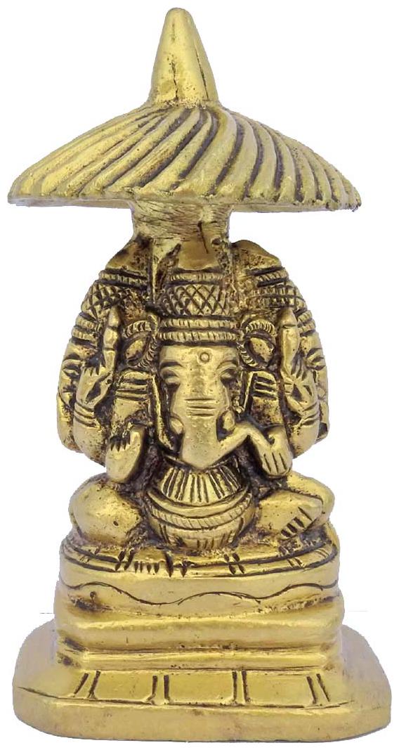 

Susajjit Decor Lord Ganesha Four Faces Statue Made Of Brass