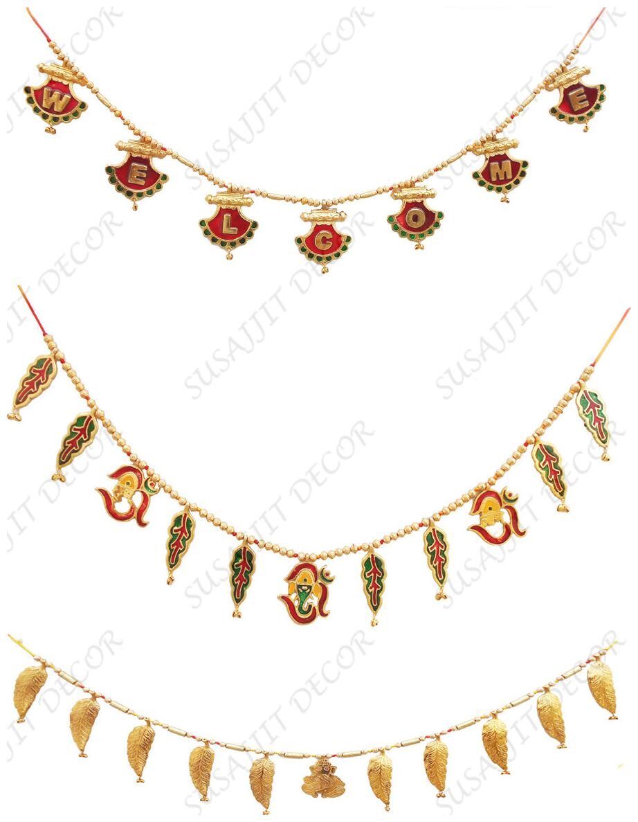 

Susajjit Decor Toran Decorative Bandhanwar Metal Door Decorative Item for Festive Decoration