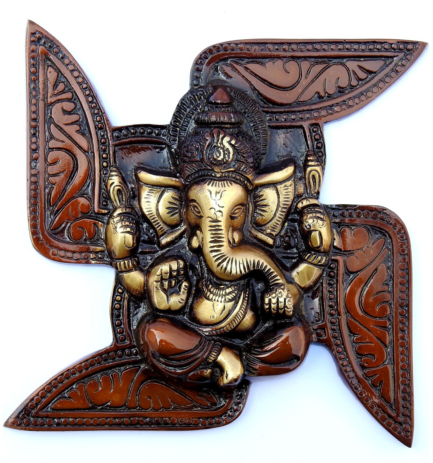 

Susajjit Decor Attractive Ganesha And Swastik (Satiya) Wall Hanging