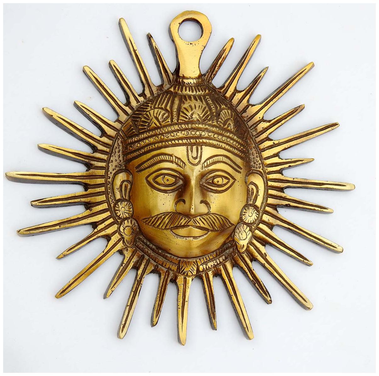 

Susajjit Decor Surya Wall Hanging Made Of Brass Finish Decorative Wall Hanging