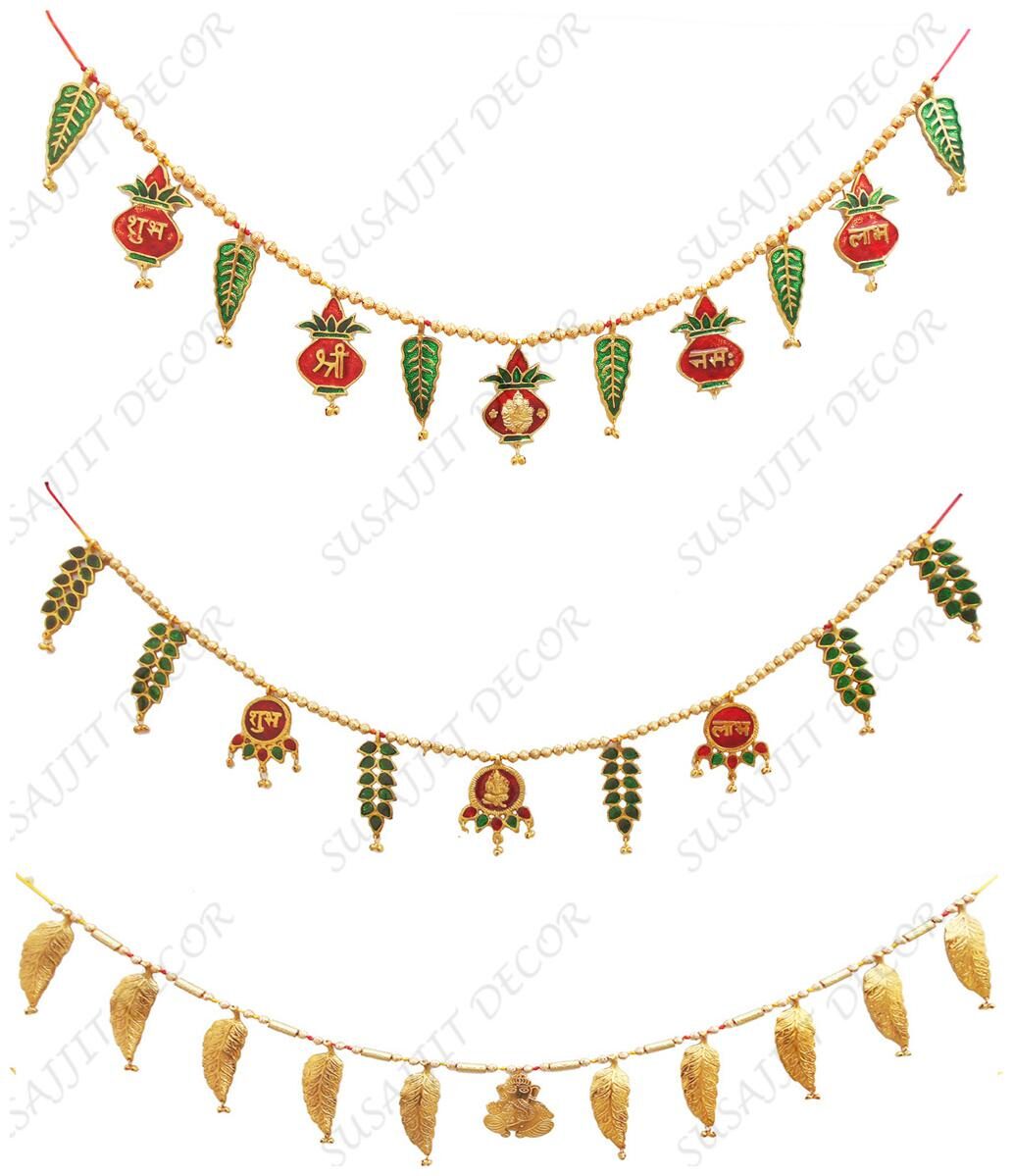 

Susajjit Decor Toran Decorative Bandhanwar Metal Door Decorative Item for Festive Decoration
