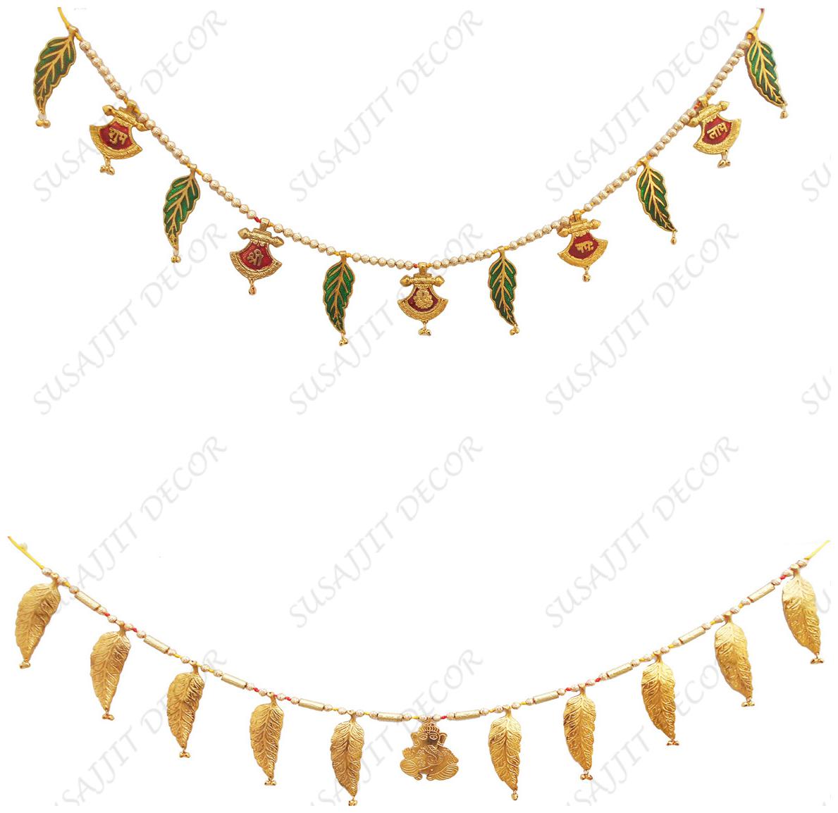 

Susajjit Decor Toran Decorative Bandhanwar Metal Door Decorative Item for Festive Decoration