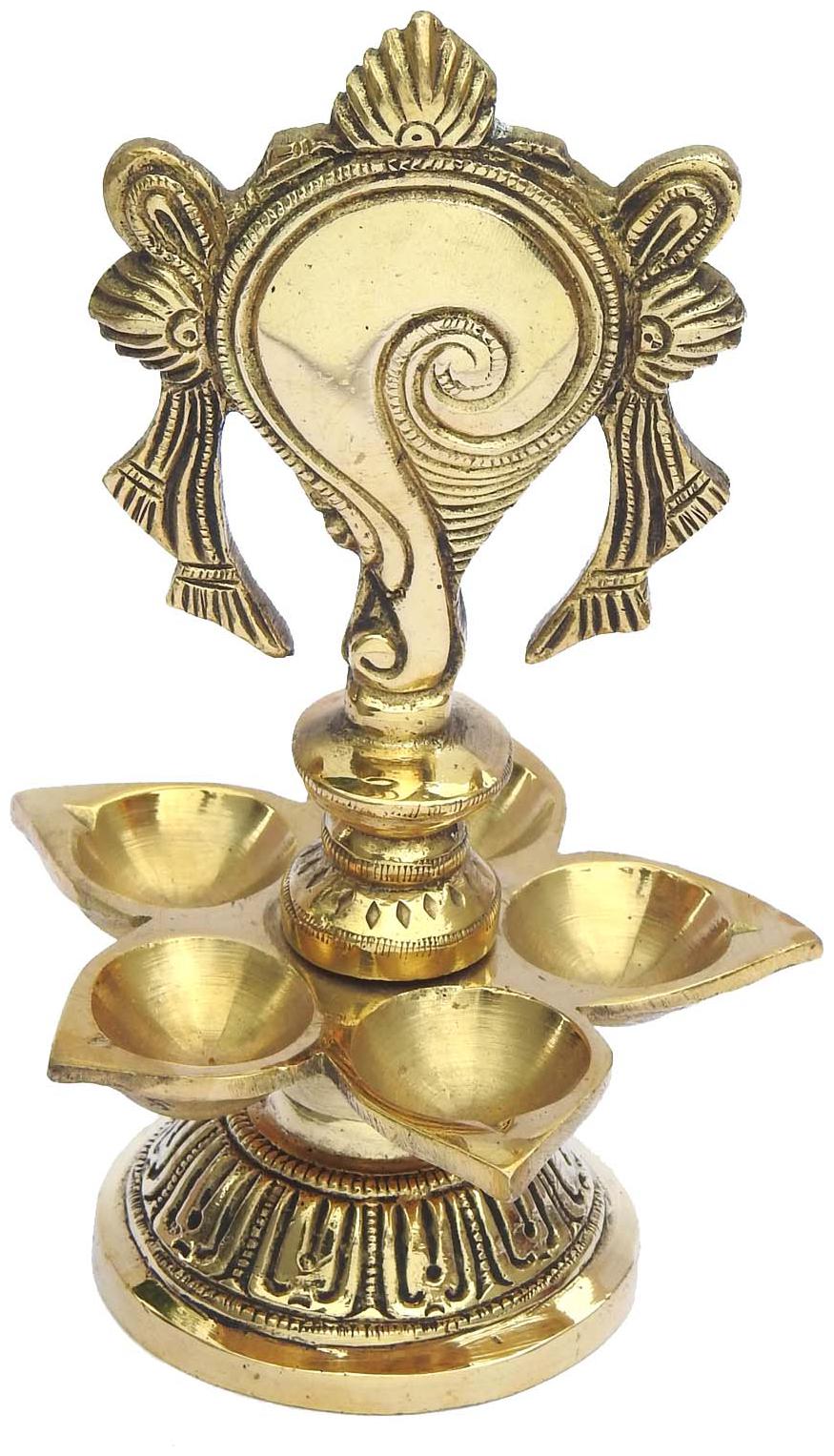 

Susajjit Decor Decorative Shankh Oil Lamp Brass Diya