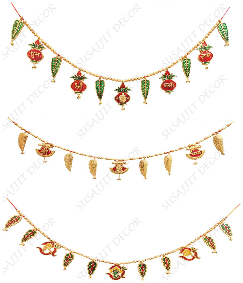 

Susajjit Decor Toran Decorative Bandhanwar Metal Door Decorative Item for Festive Decoration