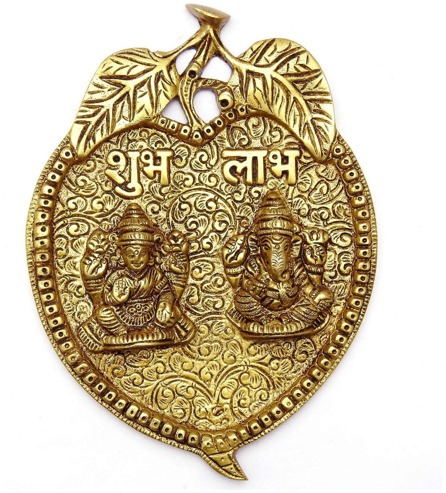 

Susajjit Decor Lakshmi And Ganesha Brass Wall Hanging