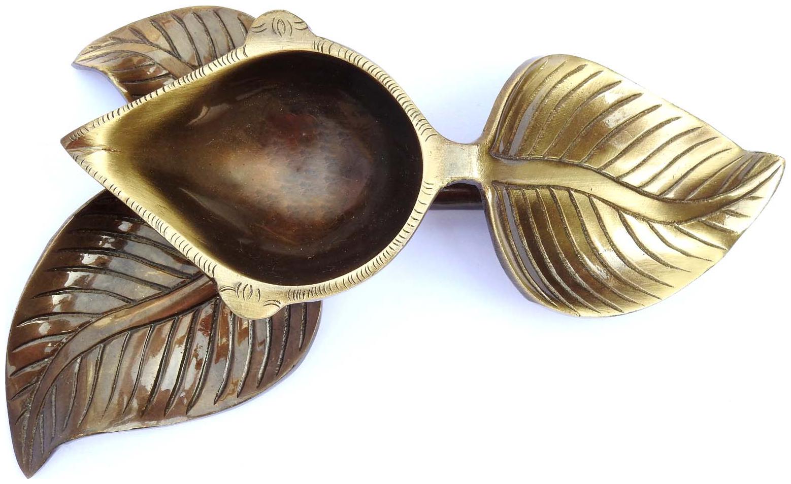 

Susajjit Decor Brass Diya Decorative Diwali Decoration Diya With Leaf Design