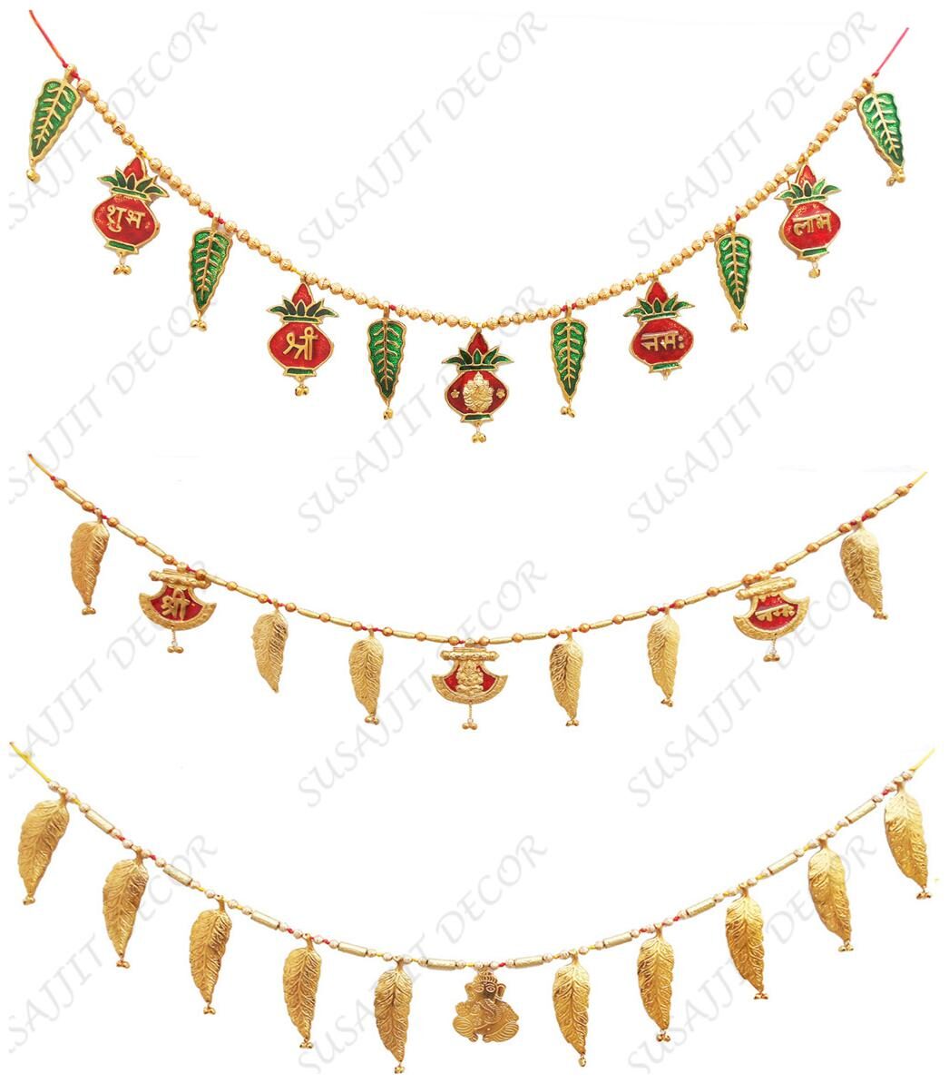 

Susajjit Decor Toran Decorative Bandhanwar Metal Door Decorative Item for Festive Decoration
