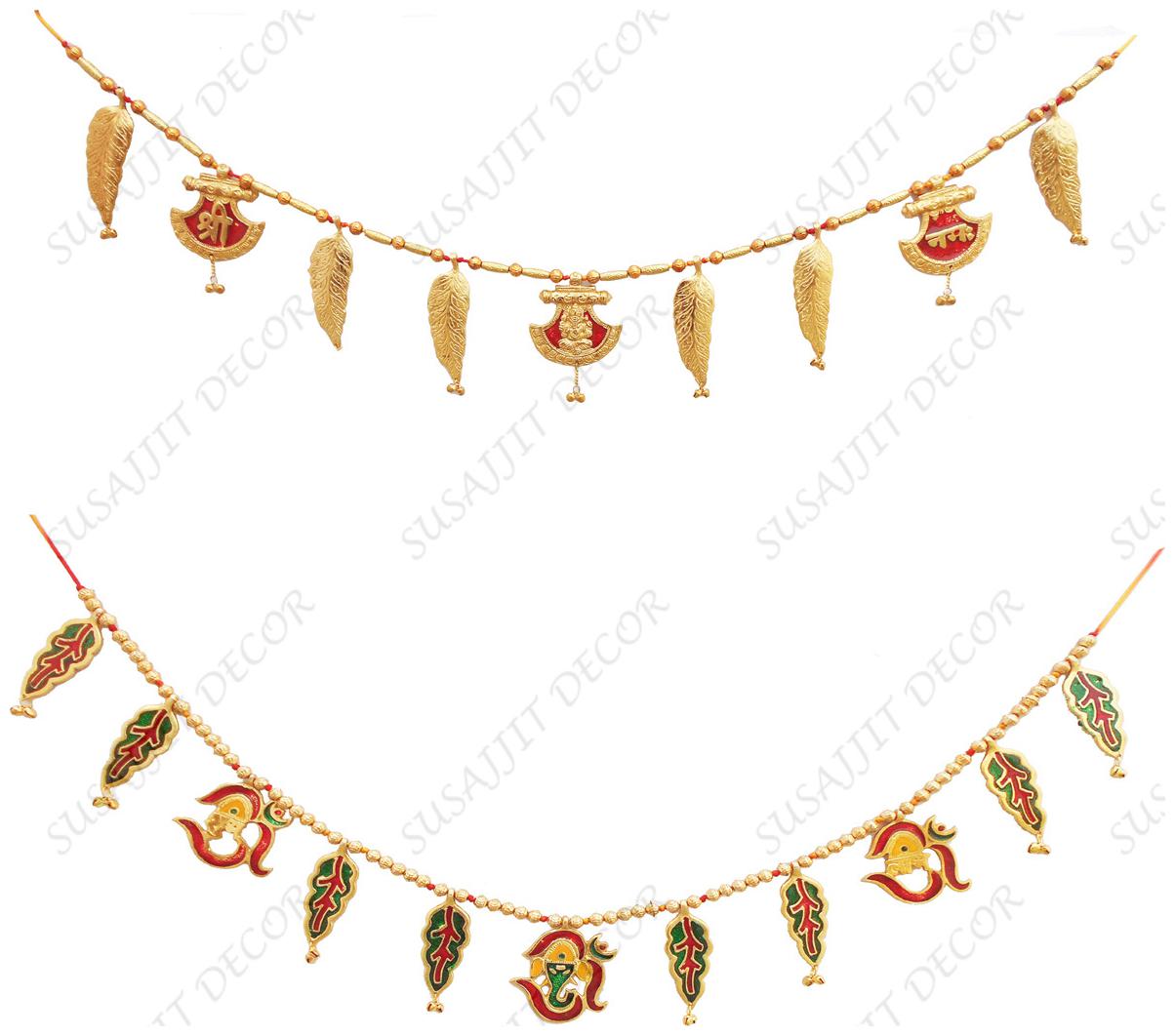 

Susajjit Decor Toran Decorative Bandhanwar Metal Door Decorative Item for Festive Decoration