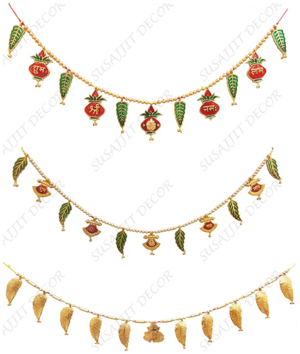 

Susajjit Decor Toran Decorative Bandhanwar Metal Door Decorative Item for Festive Decoration