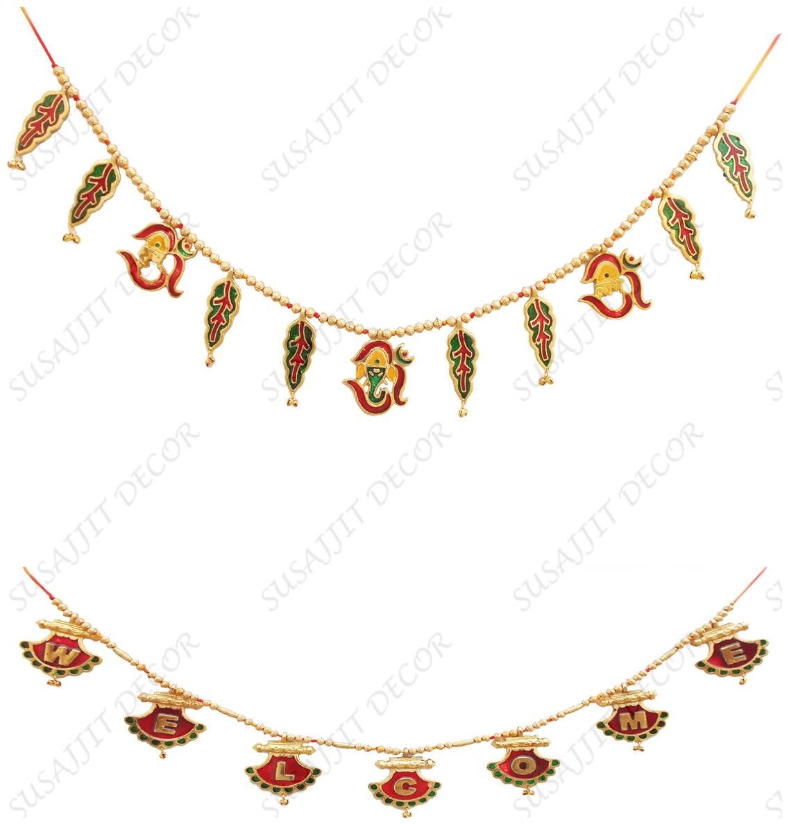 

Susajjit Decor Toran Decorative Bandhanwar Metal Door Decorative Item for Festive Decoration