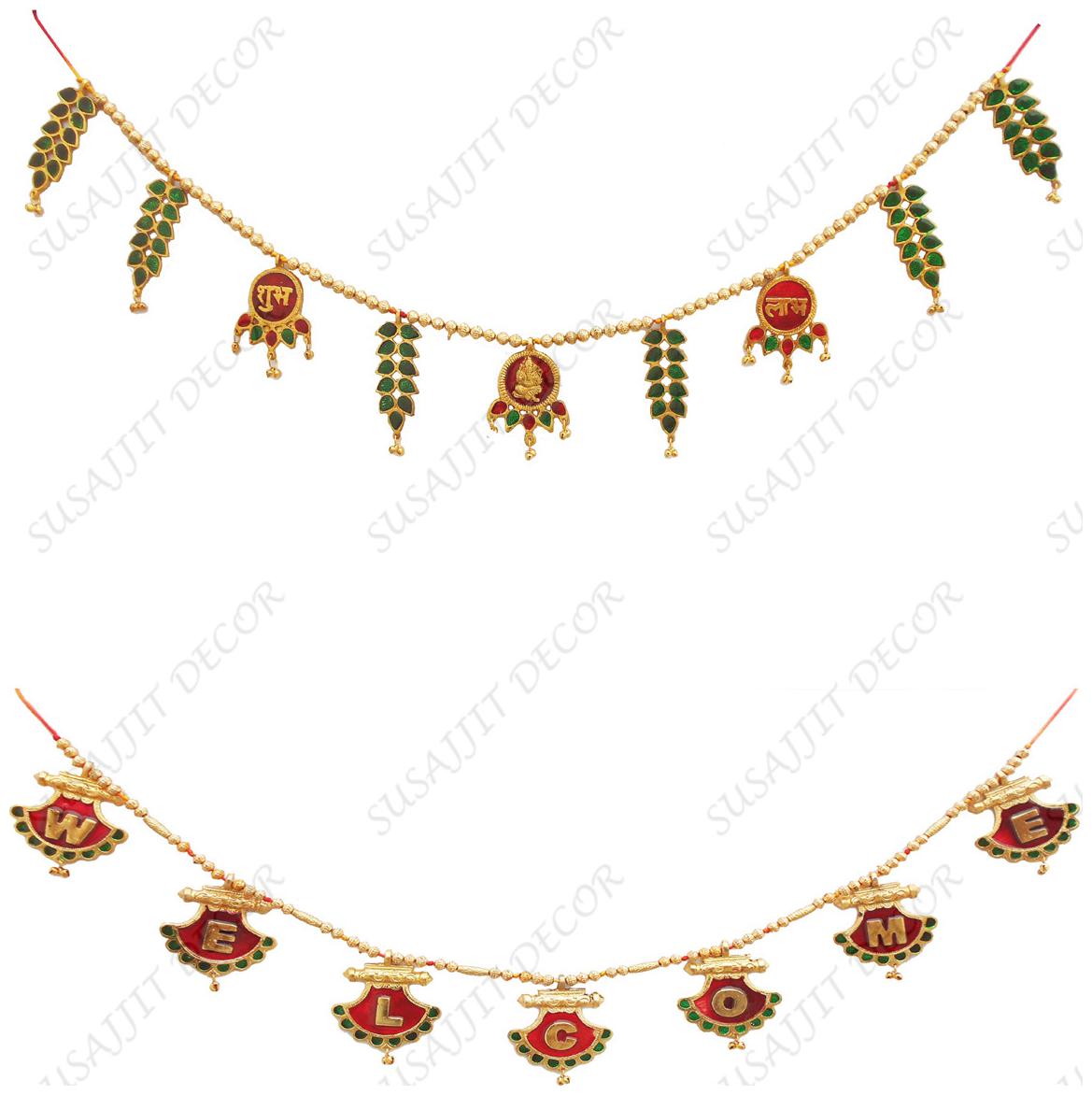 

Susajjit Decor Toran Decorative Bandhanwar Metal Door Decorative Item for Festive Decoration