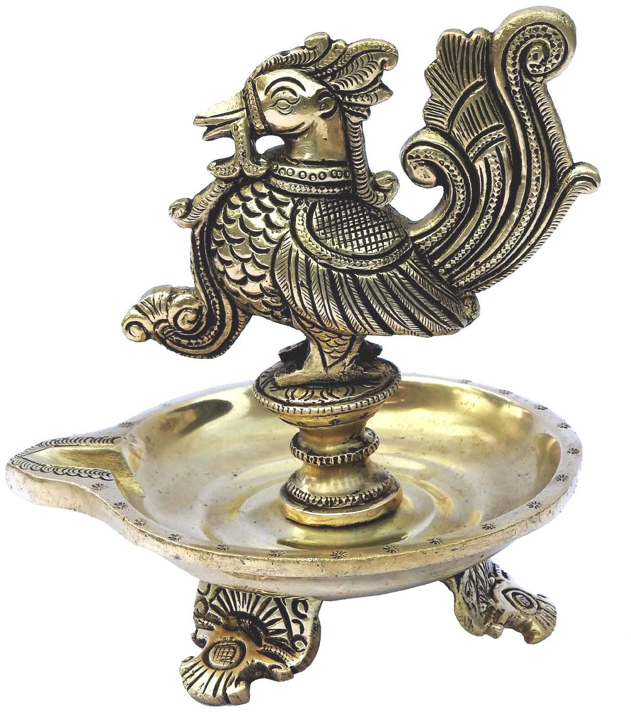 

Susajjit Decor Decorative Bird Oil Lamp Brass Diya