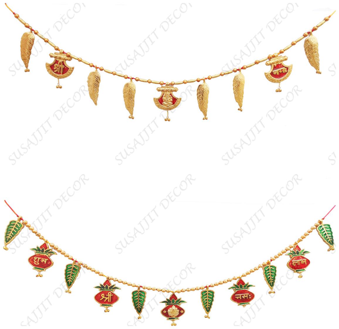 

Susajjit Decor Toran Decorative Bandhanwar Metal Door Decorative Item for Festive Decoration