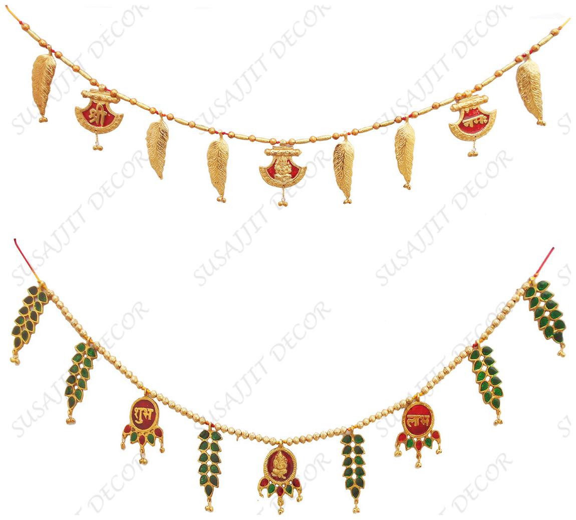 

Susajjit Decor Toran Decorative Bandhanwar Metal Door Decorative Item for Festive Decoration