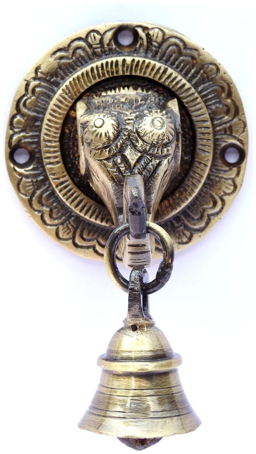 

Susajjit Decor Ganesha Wall Hanging With Bell Made Of Brass