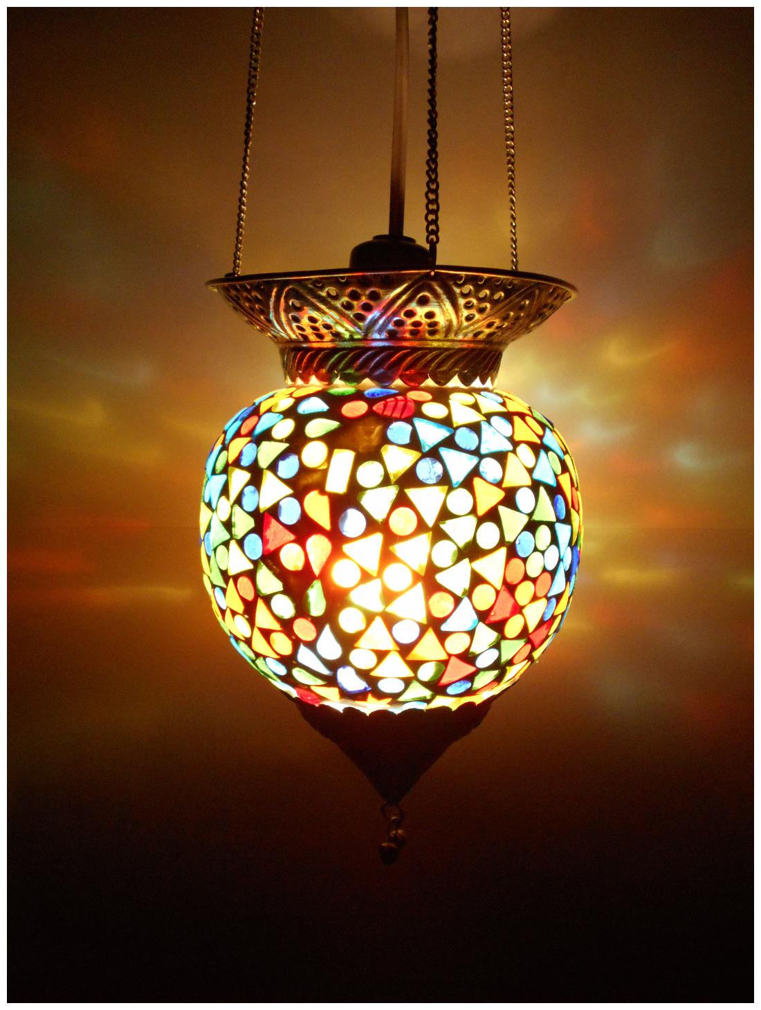 

Susajjit Multicolor Charming Hanging Lamp Elegent Design Decorative Electric Lantern for Festive Home Decoration