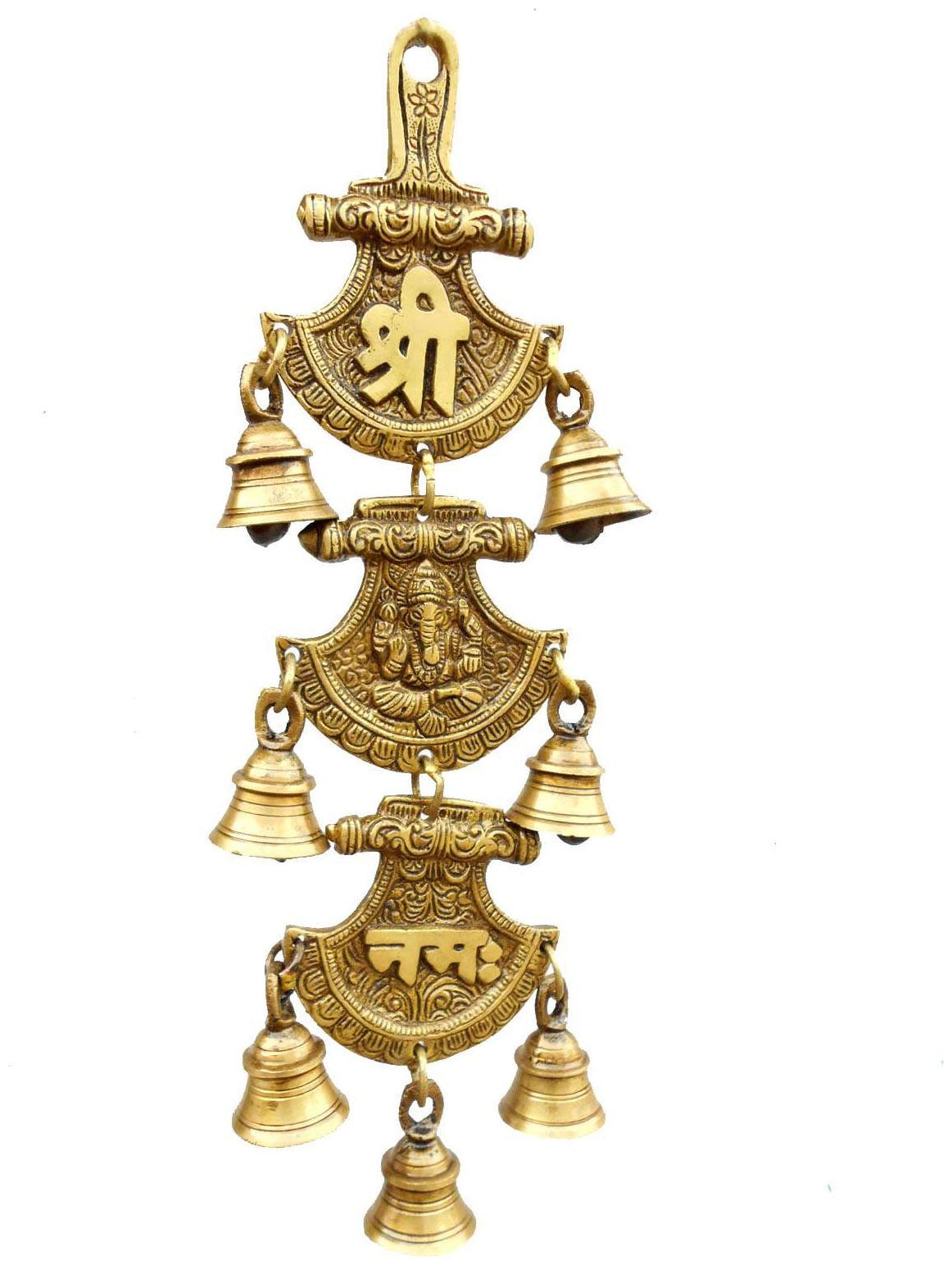

Susajjit Wall Hanging of Shri Ganesha Namah Made of Brass Wall and Home De cor