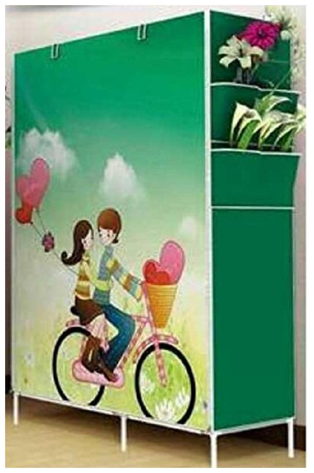 

svk dream Folding Wardrobe Cupboard Almirah Foldable Storage Rack Collapsible Cabinet