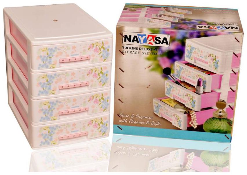 Buy Swadec Deluxe Tuckins 14 Plastic Storage Drawer 4 Drawers