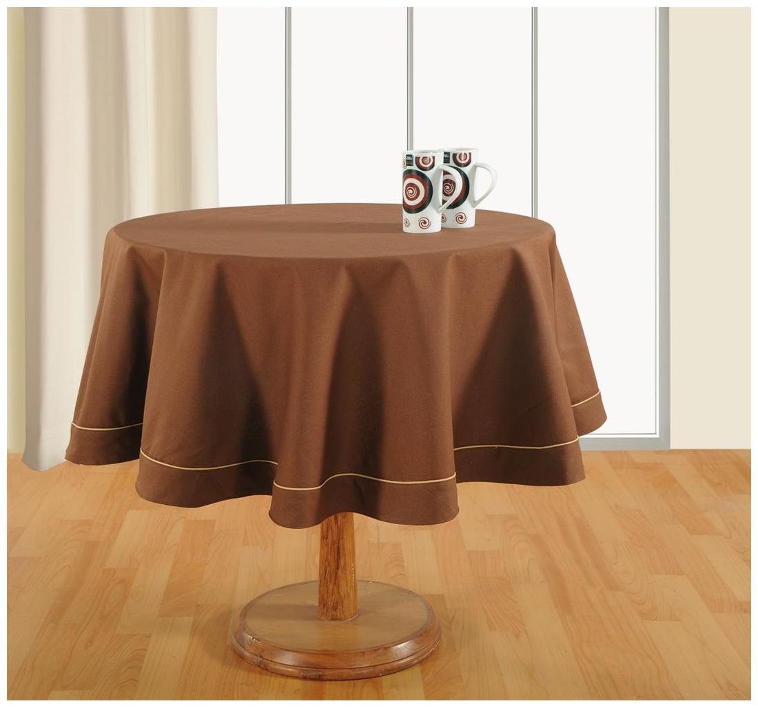 

SWAYAM Brown 4 seater Round Table Cover