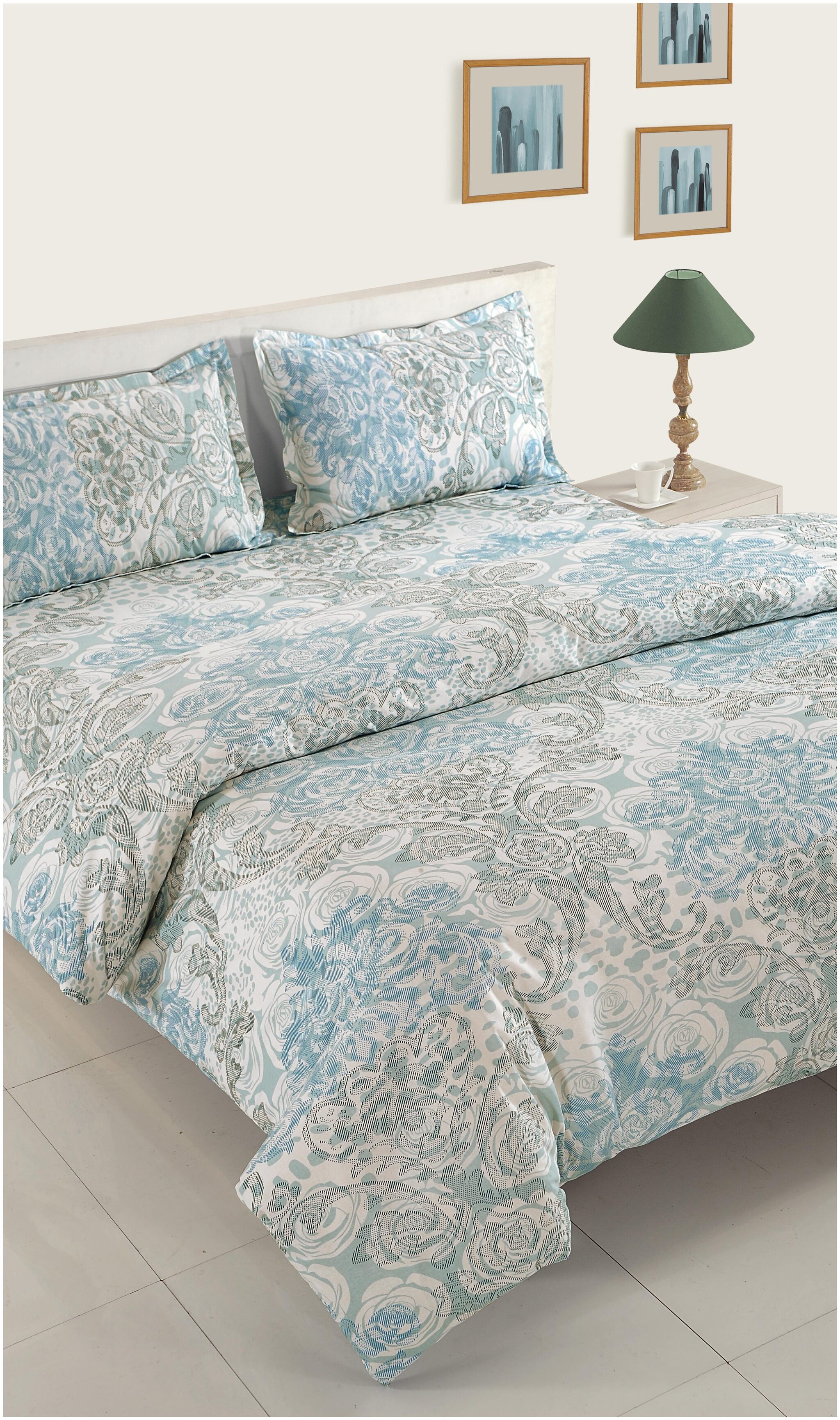 Buy Swayam Cotton Paisley Double Size Bedding Set Online at Low Prices