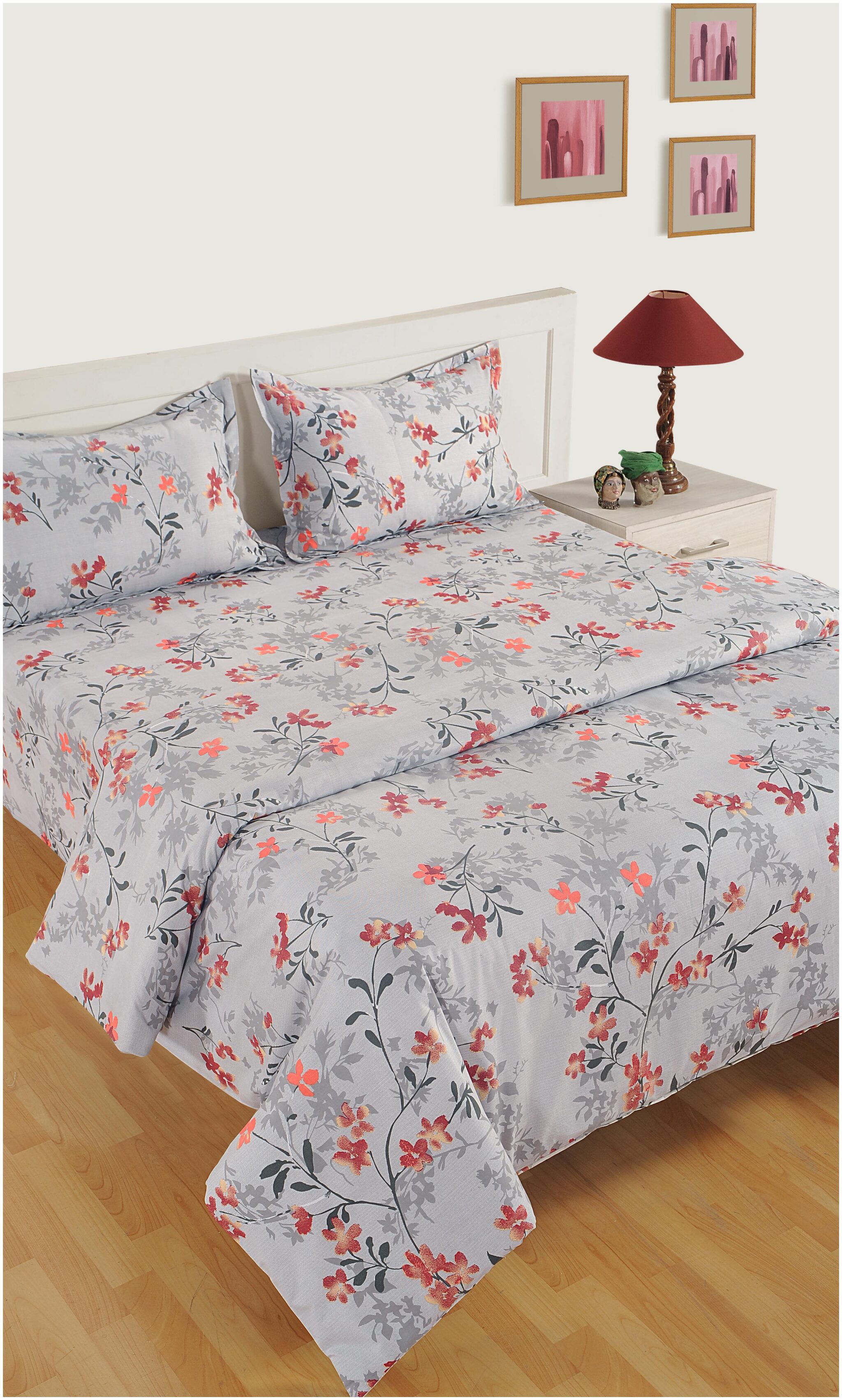Buy Swayam Cotton Floral Double Size Bedding Set Online at Low Prices