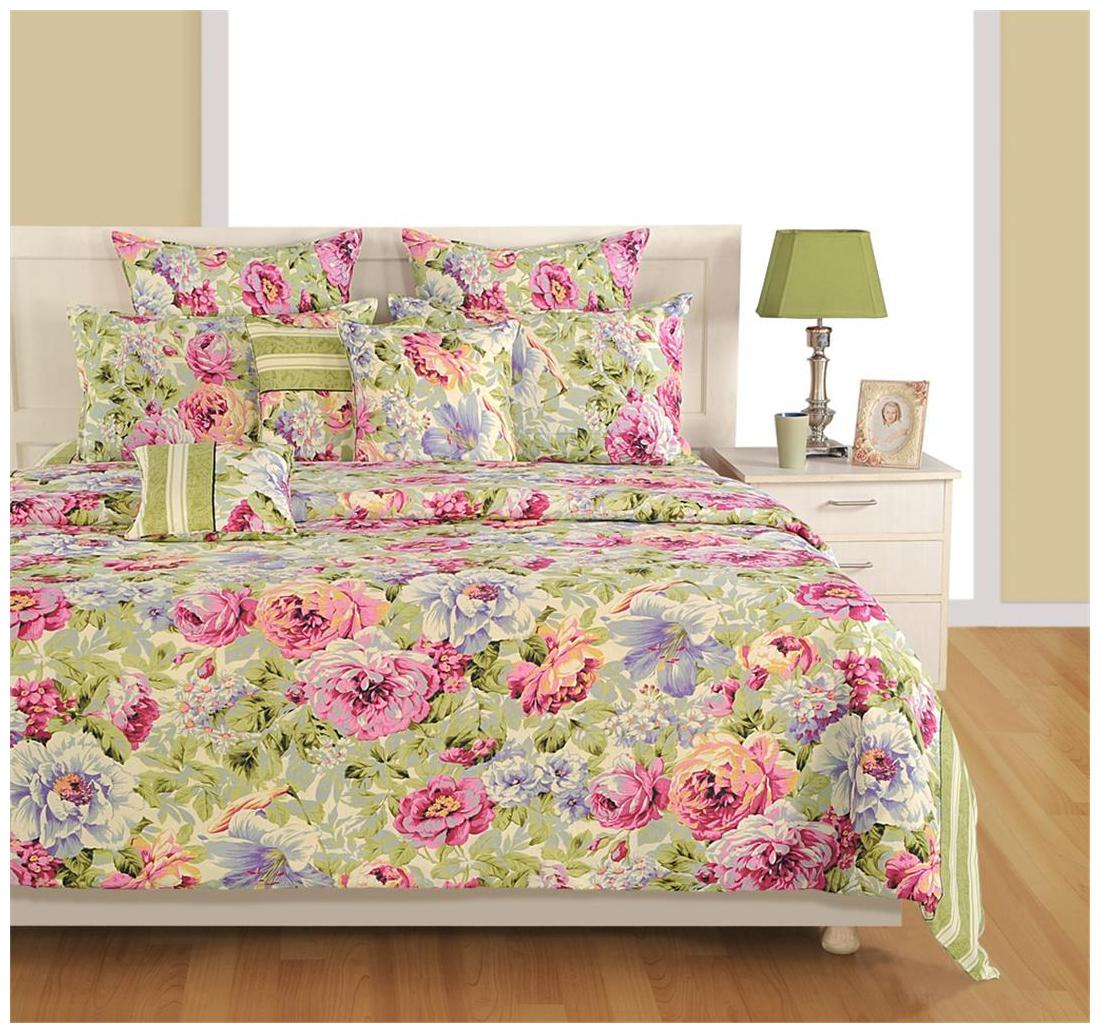 

Swayam Cotton Geometric Double Size Bedsheet 160 TC ( 1 Bedsheet With 2 Pillow Covers Cream )