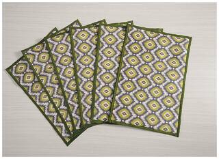 SWAYAM Green & Blue Colour Dinner Table Mat Set of 4 - 30 cm X 45 cm