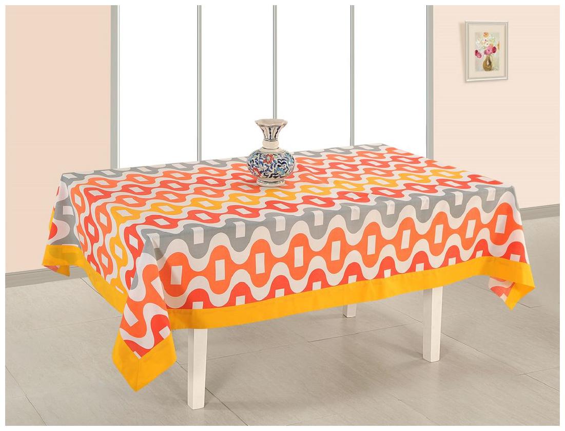 

SWAYAM Orange 8 Seater Table Flat Table Cover