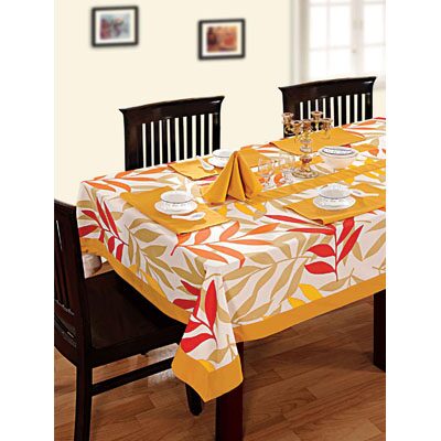 

SWAYAM Yellow 12 Seater Flat Table Cover