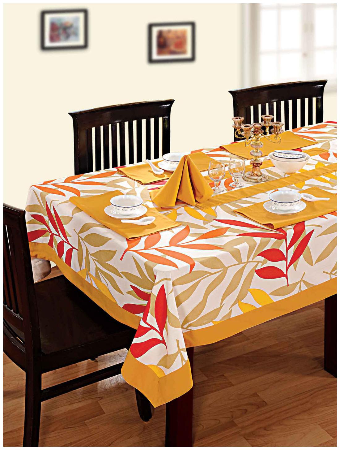 

SWAYAM Yellow 6 Seater Flat Table Cover