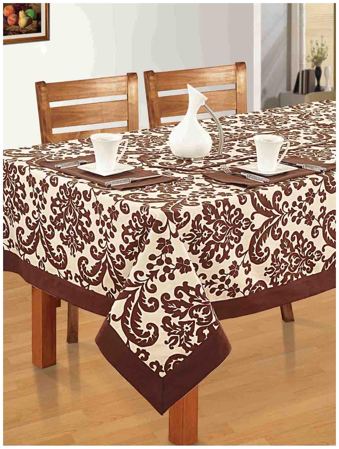 

SWAYAM Brown 12 Seater Flat Table Cover