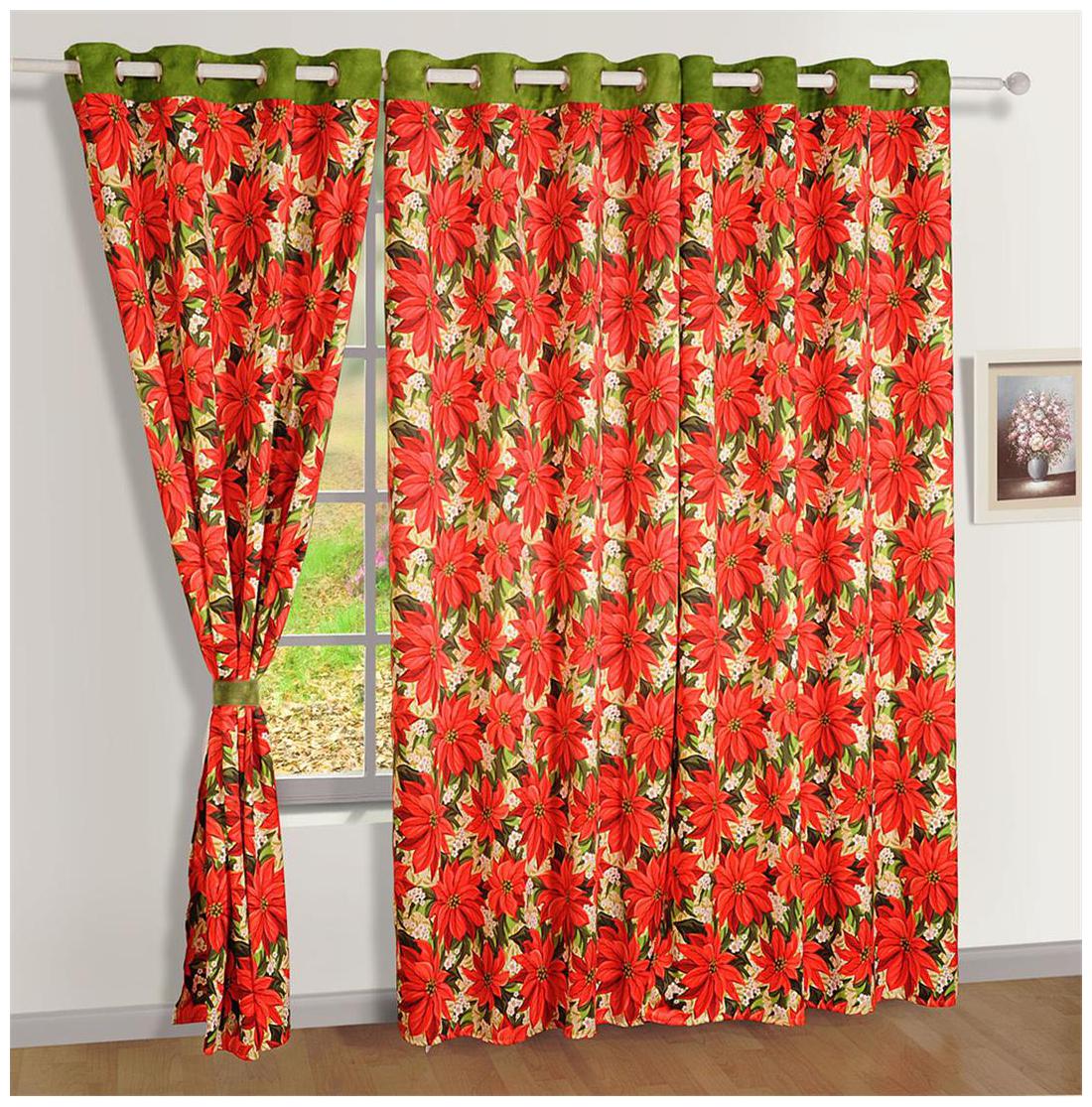 

Swayam Silk Long Door Blackout Red Regular Curtain ( Eyelet Closure Motif )