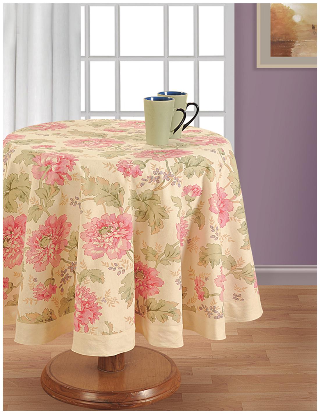 

SWAYAM Cream 6 Seater Round Table Cover