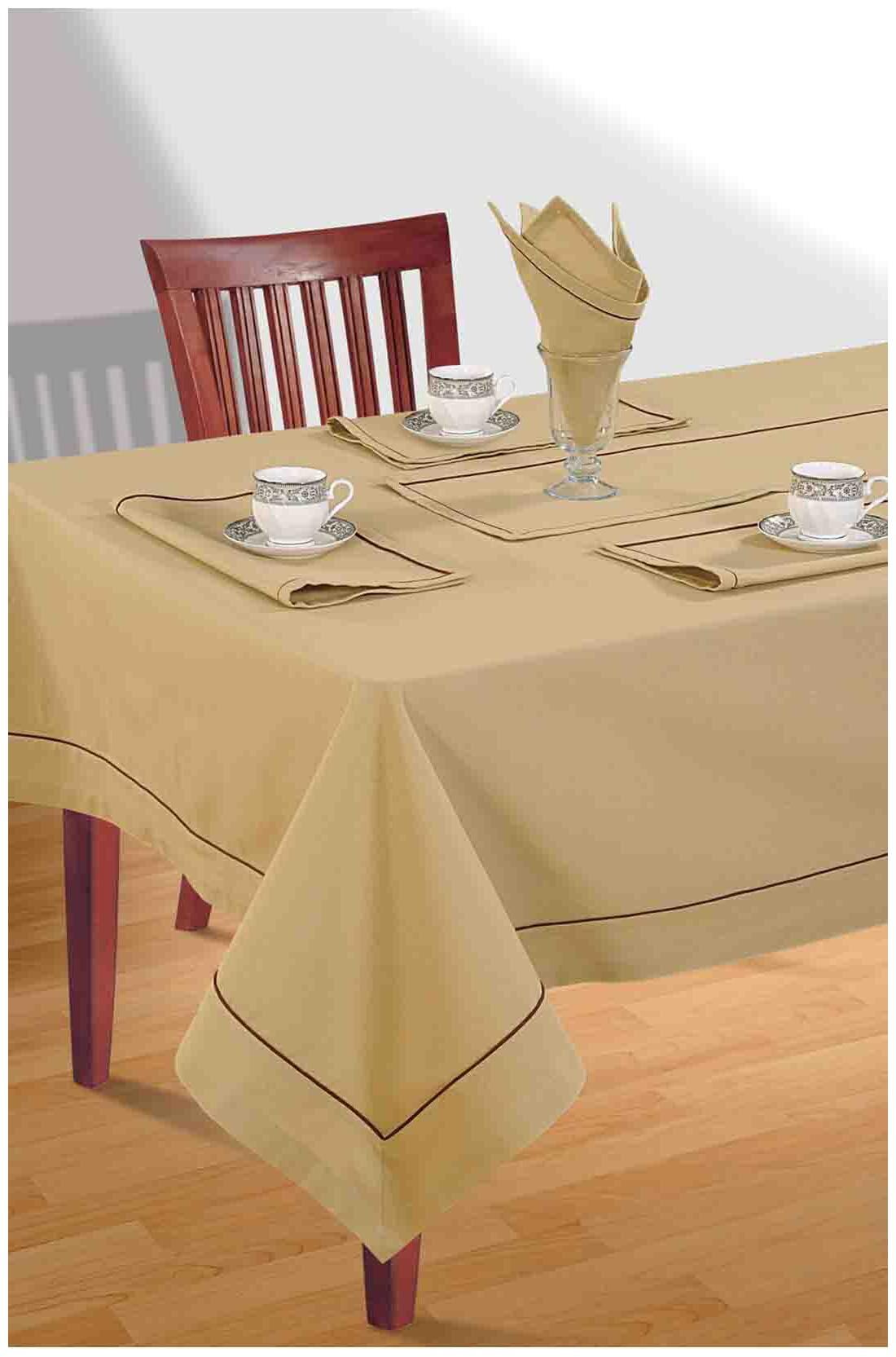 

SWAYAM Beige 12 Seater Flat Table Cover