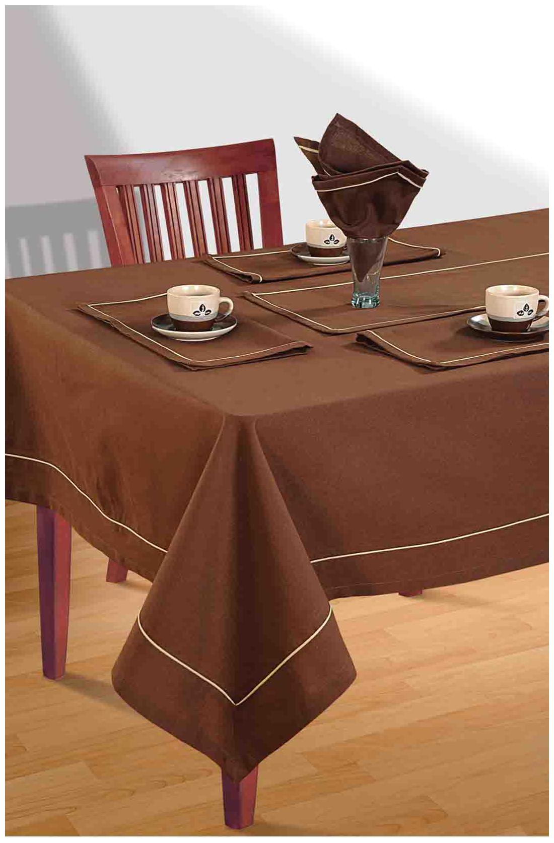 

SWAYAM Brown 8 Seater Flat Table Cover