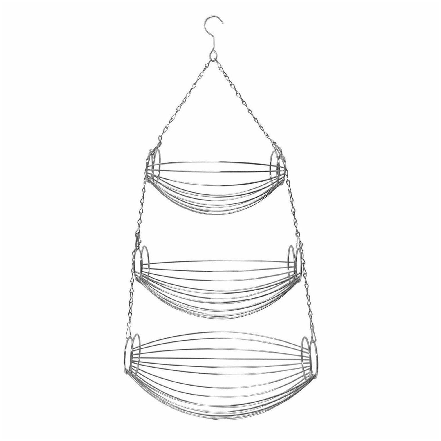 

Sweet Home Collection 3 Tier Oval Hammock Chrome Hanging Silver