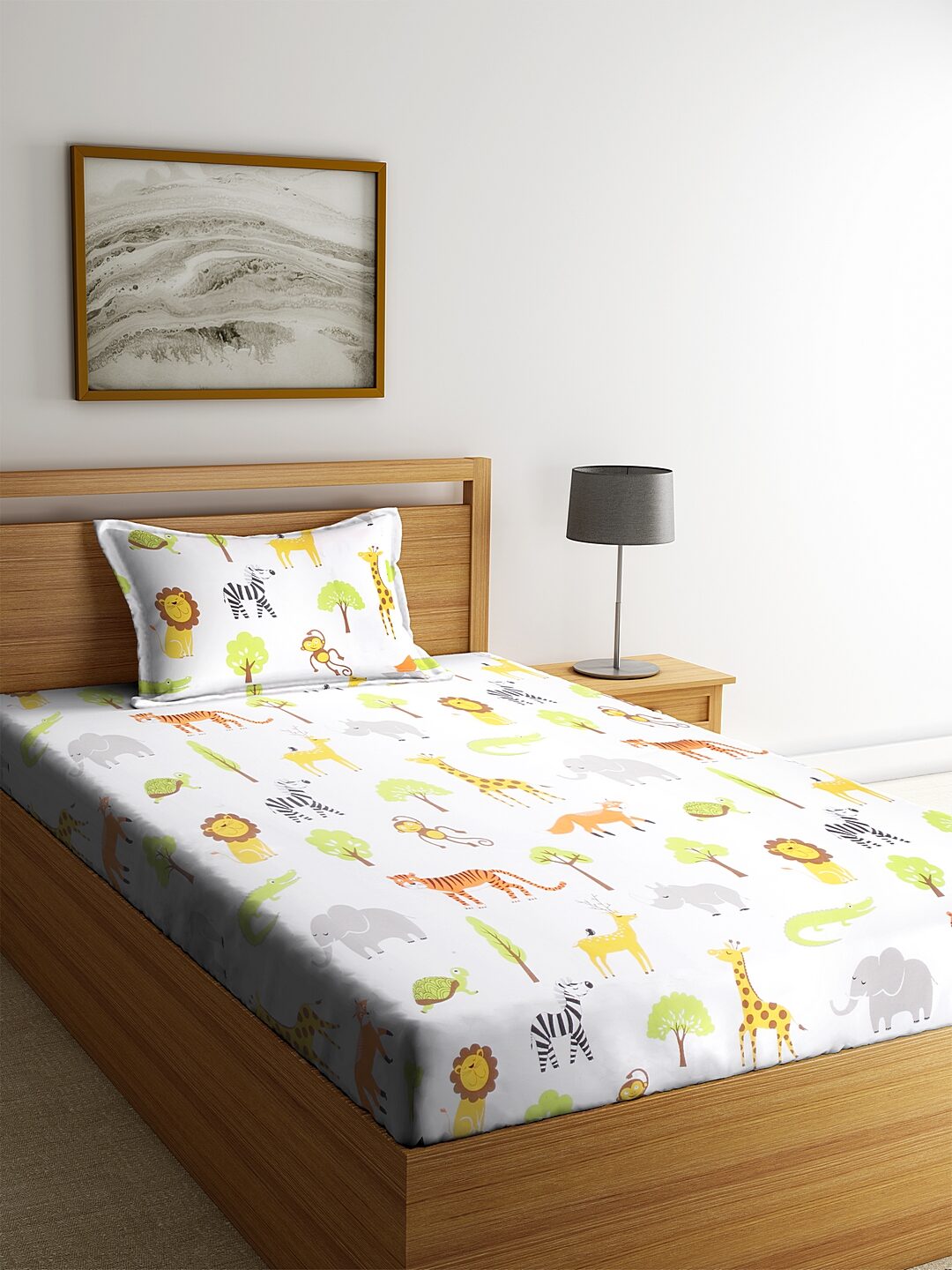 

SWHF Cotton Printed Single Size Bedsheet 180 TC ( 1 Bedsheet With 1 Pillow Covers Assorted )
