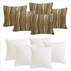 Cushion Covers Sofa Cushions Designer Online Swhf Black And Gold Stripes Cushion Cover With Fillers Set Of 5