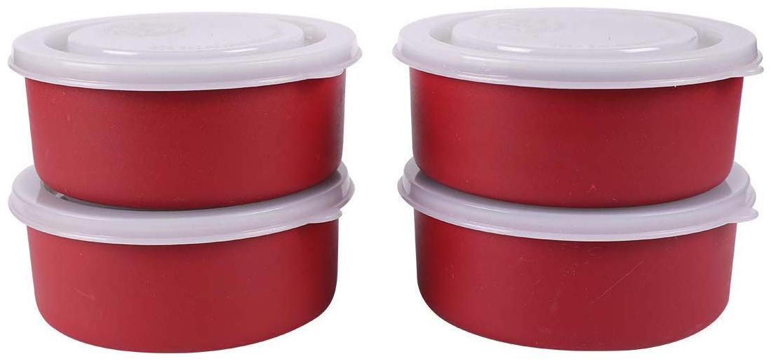 

SWHF Red 4 Containers Lunch box ( Set of 4 350 ml )