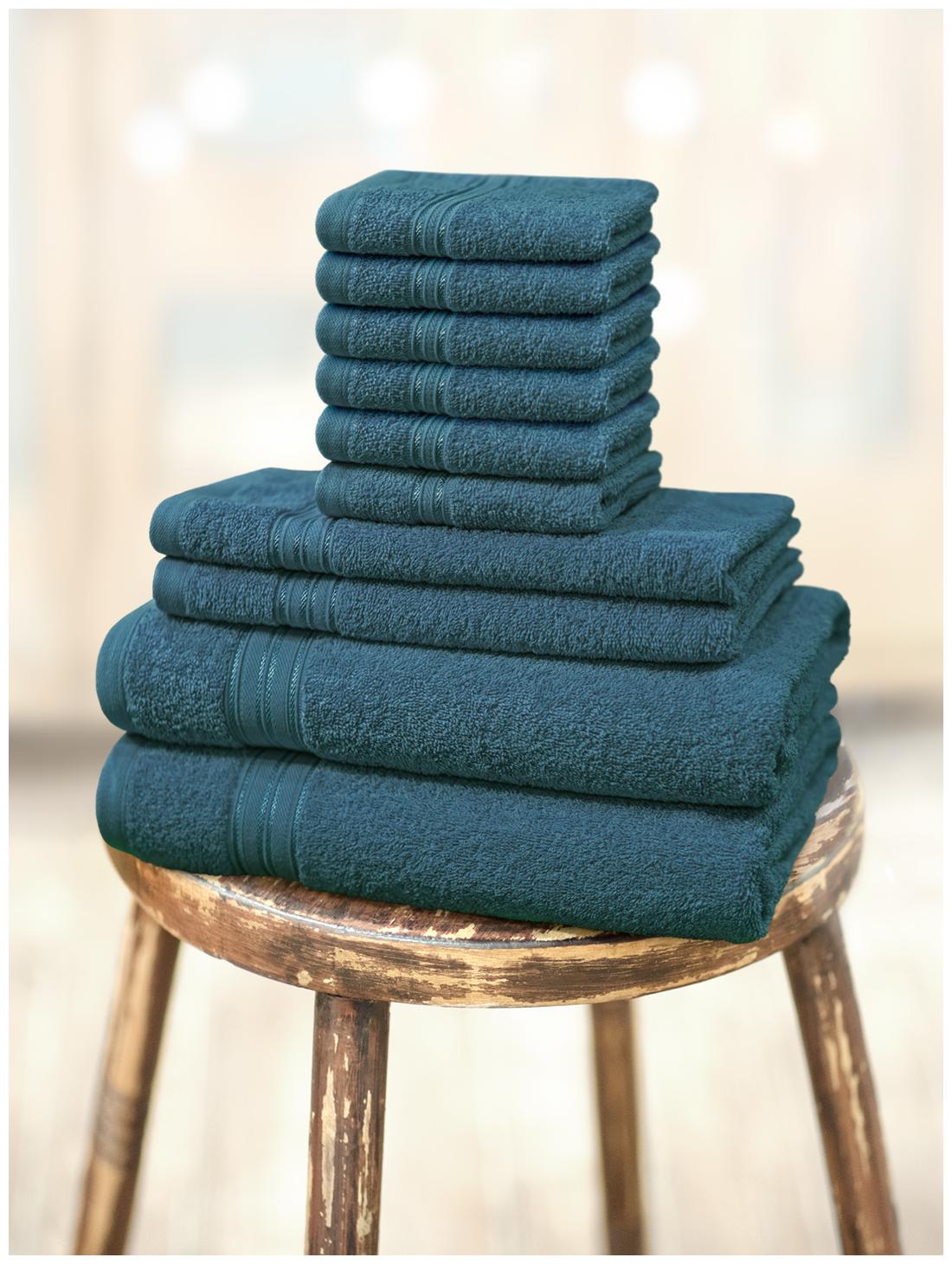 

Swiss Republic 480 GSM GSM Cotton Bath towel ( 10 pieces Blue )