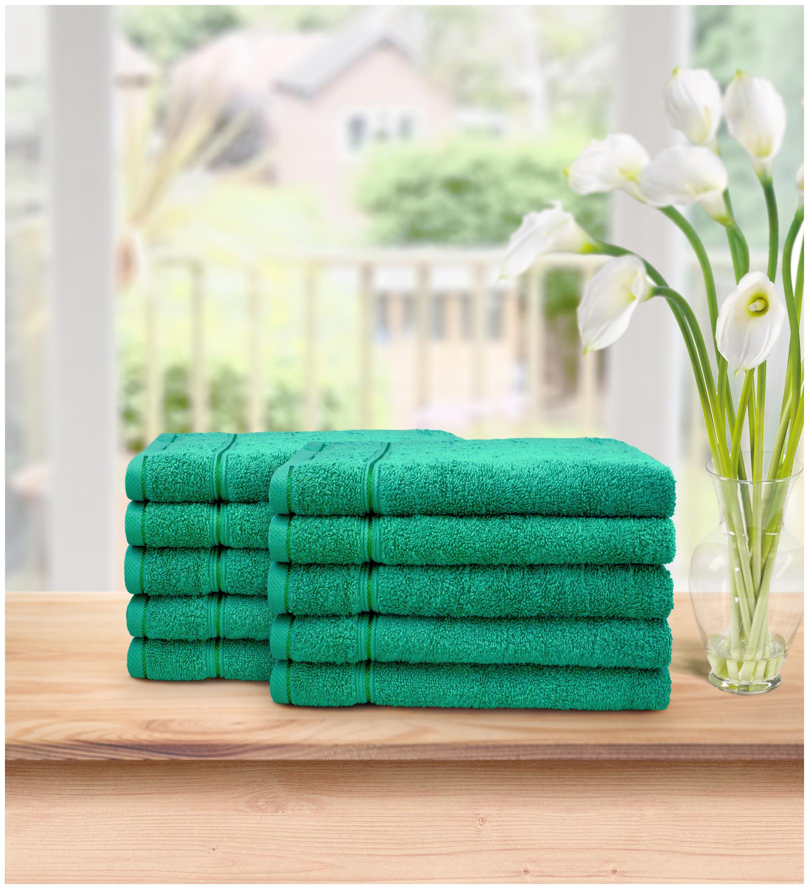 

Swiss Republic 630 GSM Cotton Face Towel ( 10 Pieces Green )