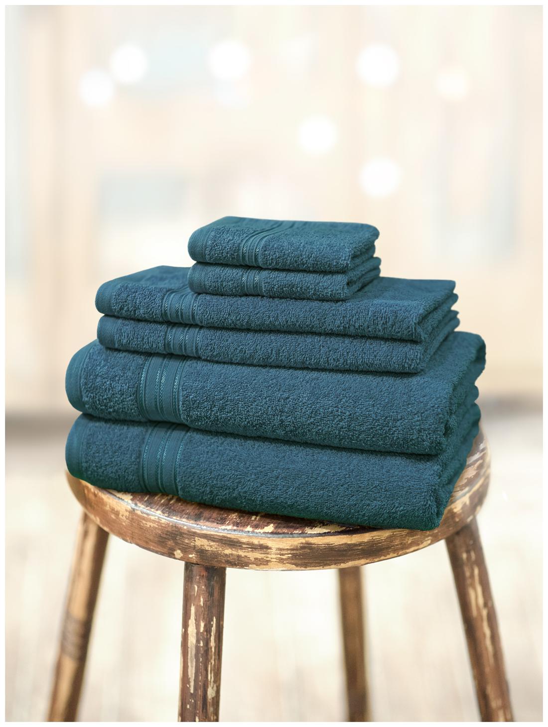 

Swiss Republic 480 GSM GSM Cotton Bath towel ( 6 pieces Blue )