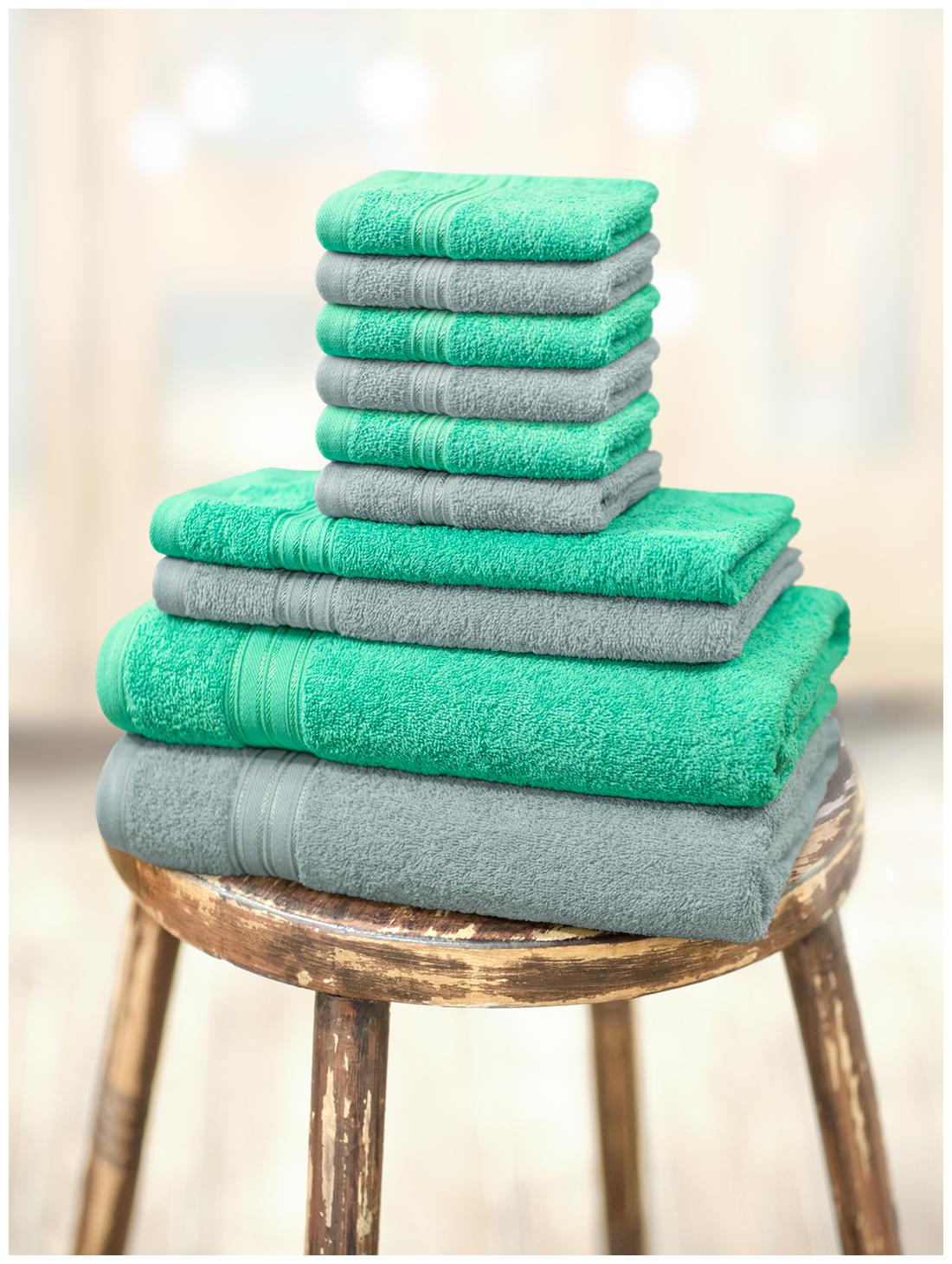 

Swiss Republic 480 GSM GSM Cotton Bath Towel ( 10 Pieces Green Grey )