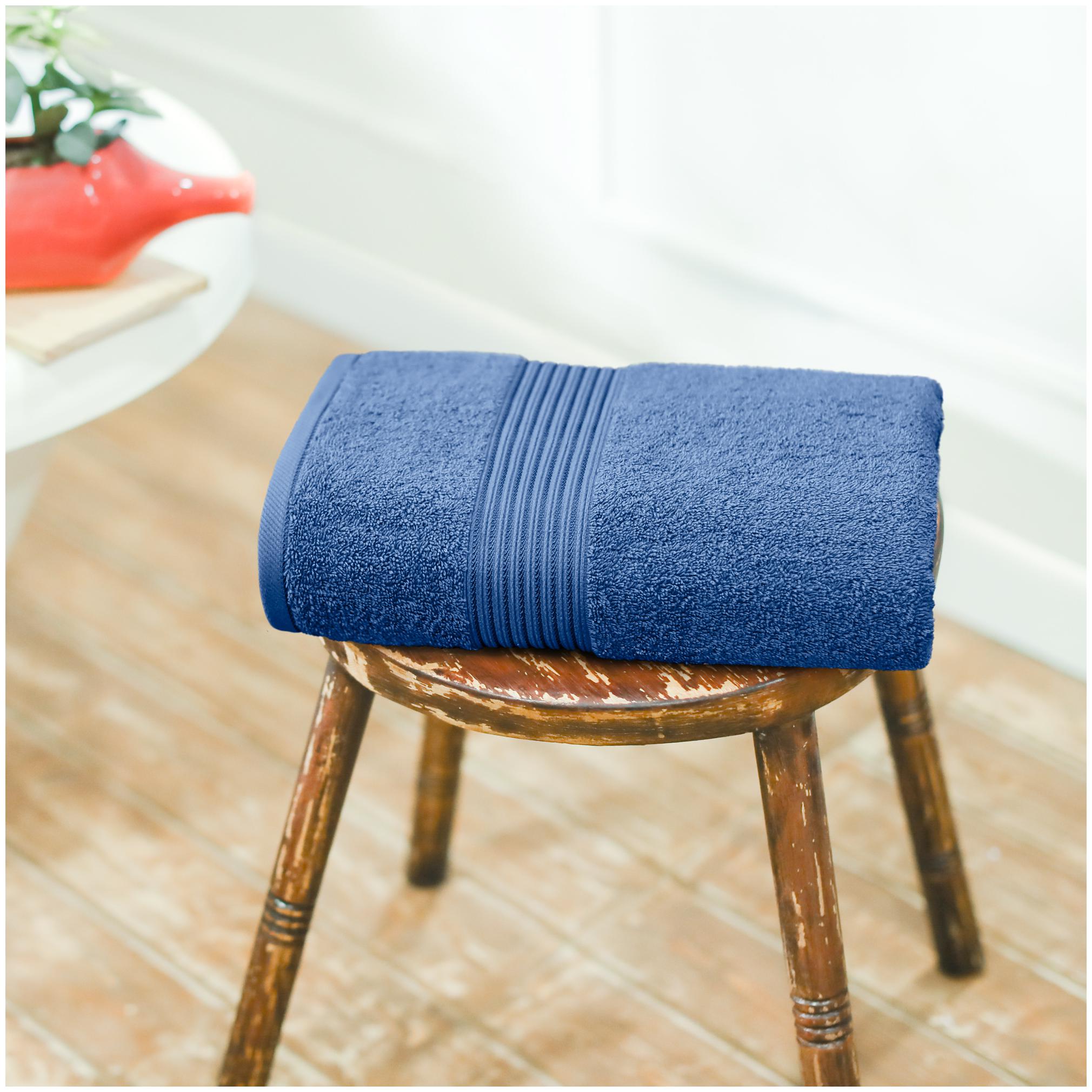 

Swiss Republic 630 GSM Cotton Bath Towel ( 1 Piece Blue )