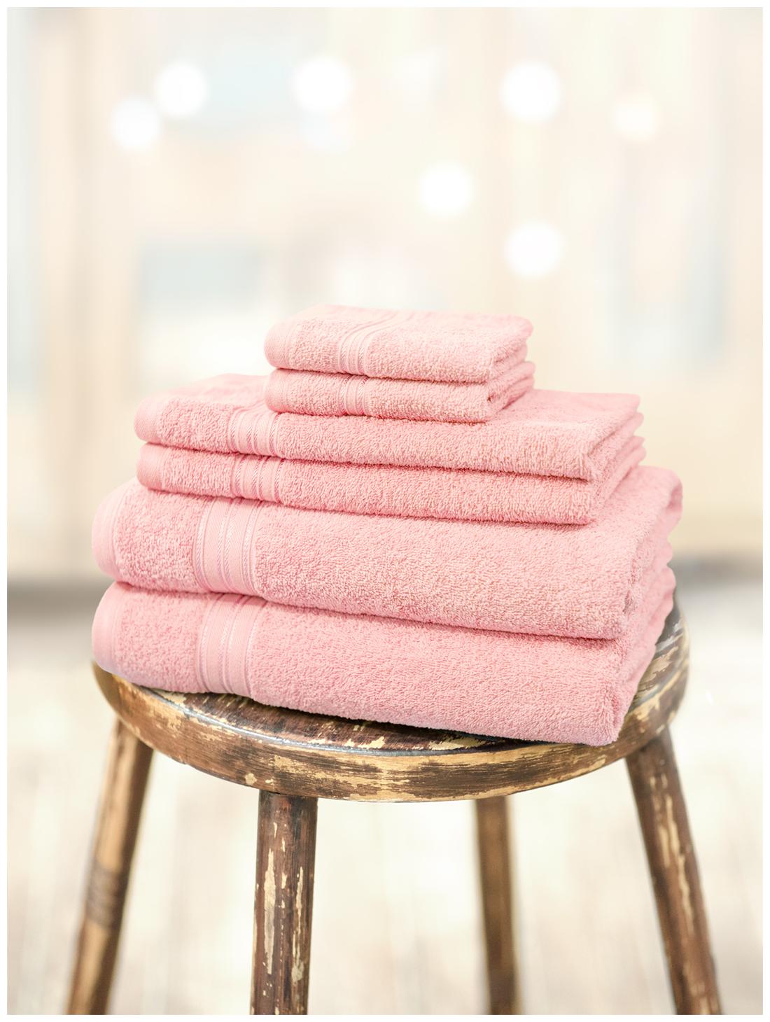 

Swiss Republic 480 GSM GSM Cotton Bath towel ( 6 pieces Pink )