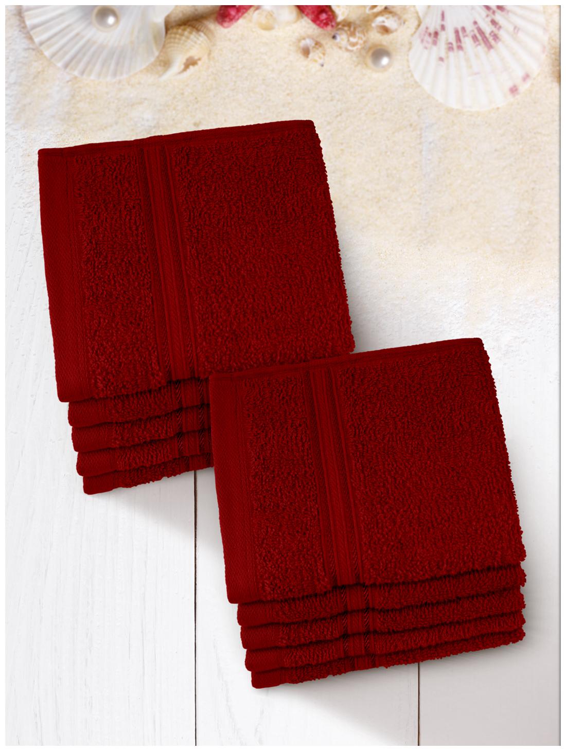 

Swiss Republic 480 GSM Cotton Face Towel ( 10 Pieces Red )