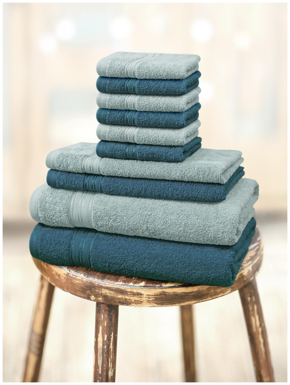 

Swiss Republic 480 GSM GSM Cotton Bath towel ( 10 pieces Grey Blue )